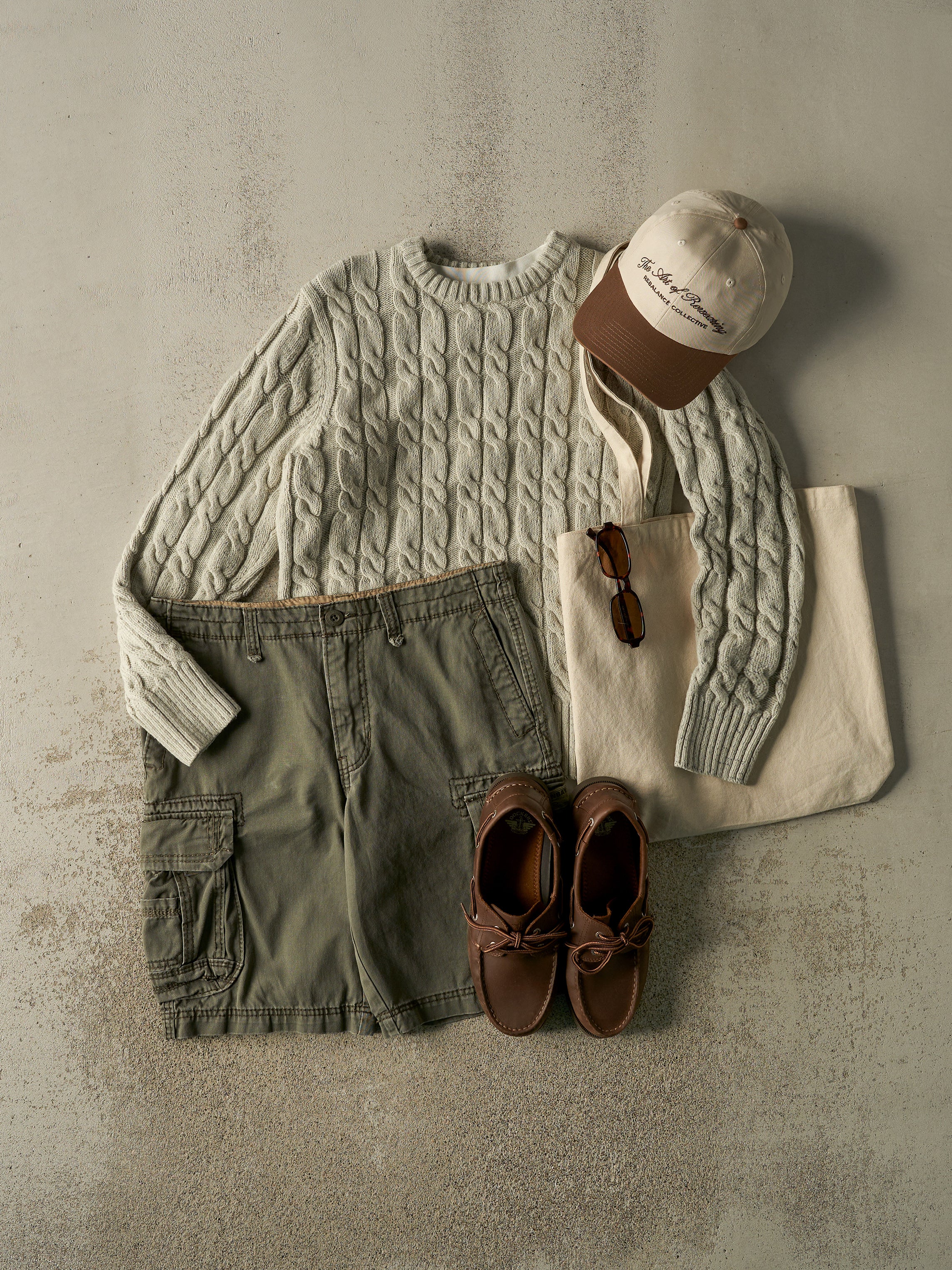 Vintage 90s Beige Cable Knit (S)