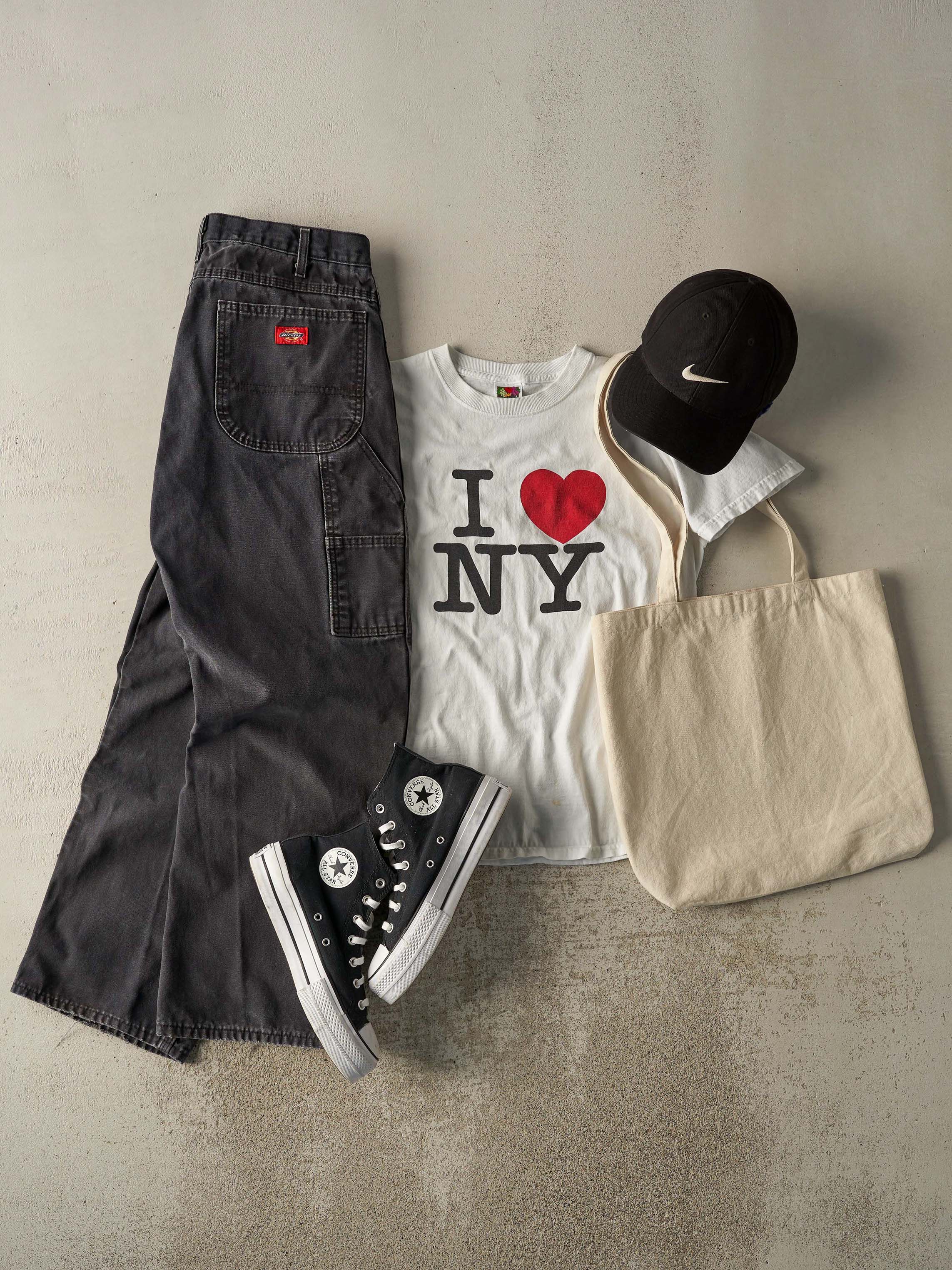 Vintage 90s White "I Love NY" Tee (S/M)