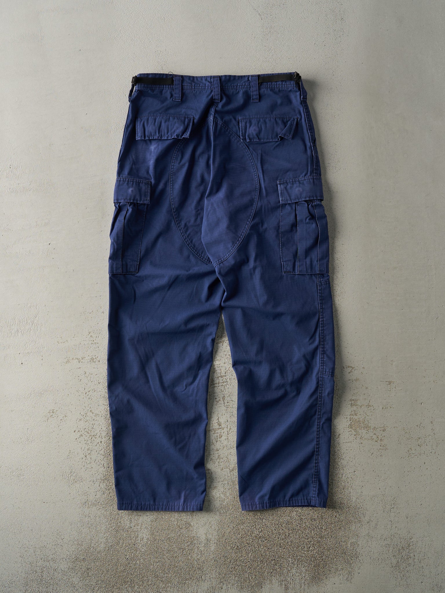 Vintage 90s Navy Blue Ripstop Cargo Army Pants (33x31.5)