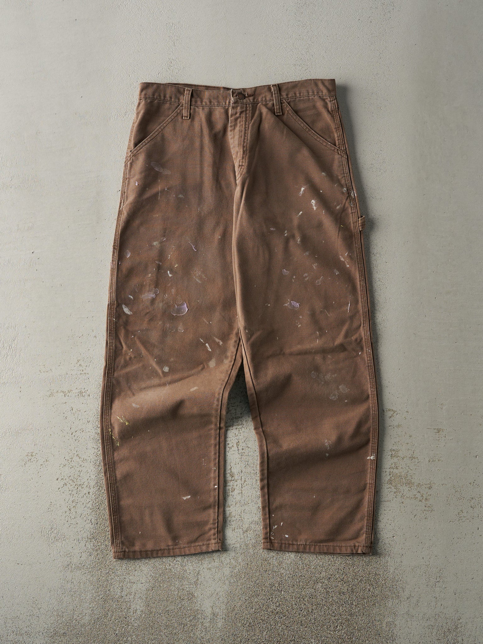 Vintage 90s Brown Rustler Lightweight Carpenter Pants (32x29.5)