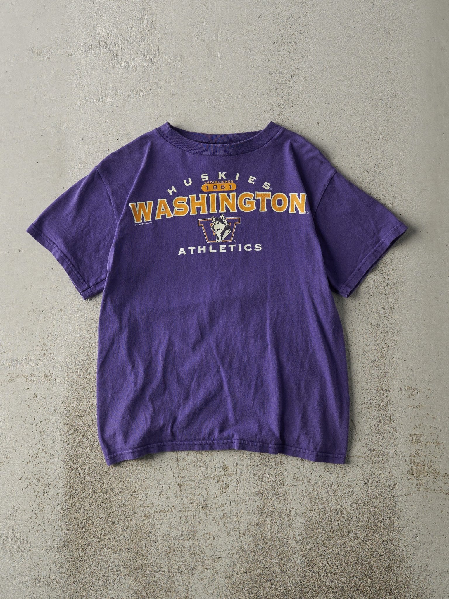 Vintage 90s Purple Washington Huskies Tee (XS)