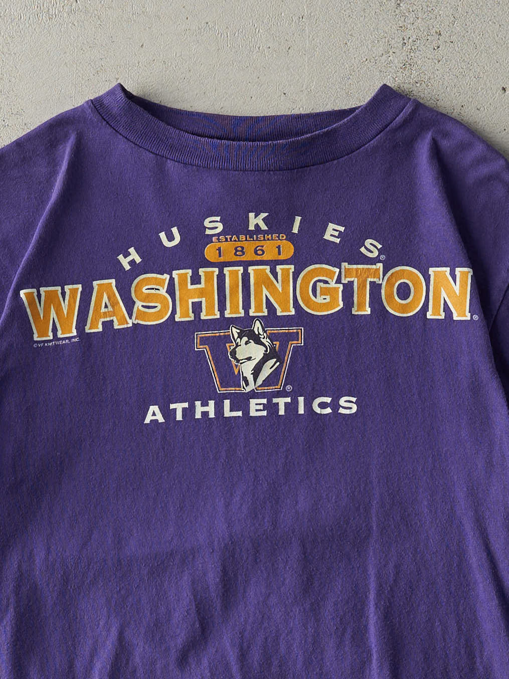 Vintage 90s Purple Washington Huskies Tee (XS)