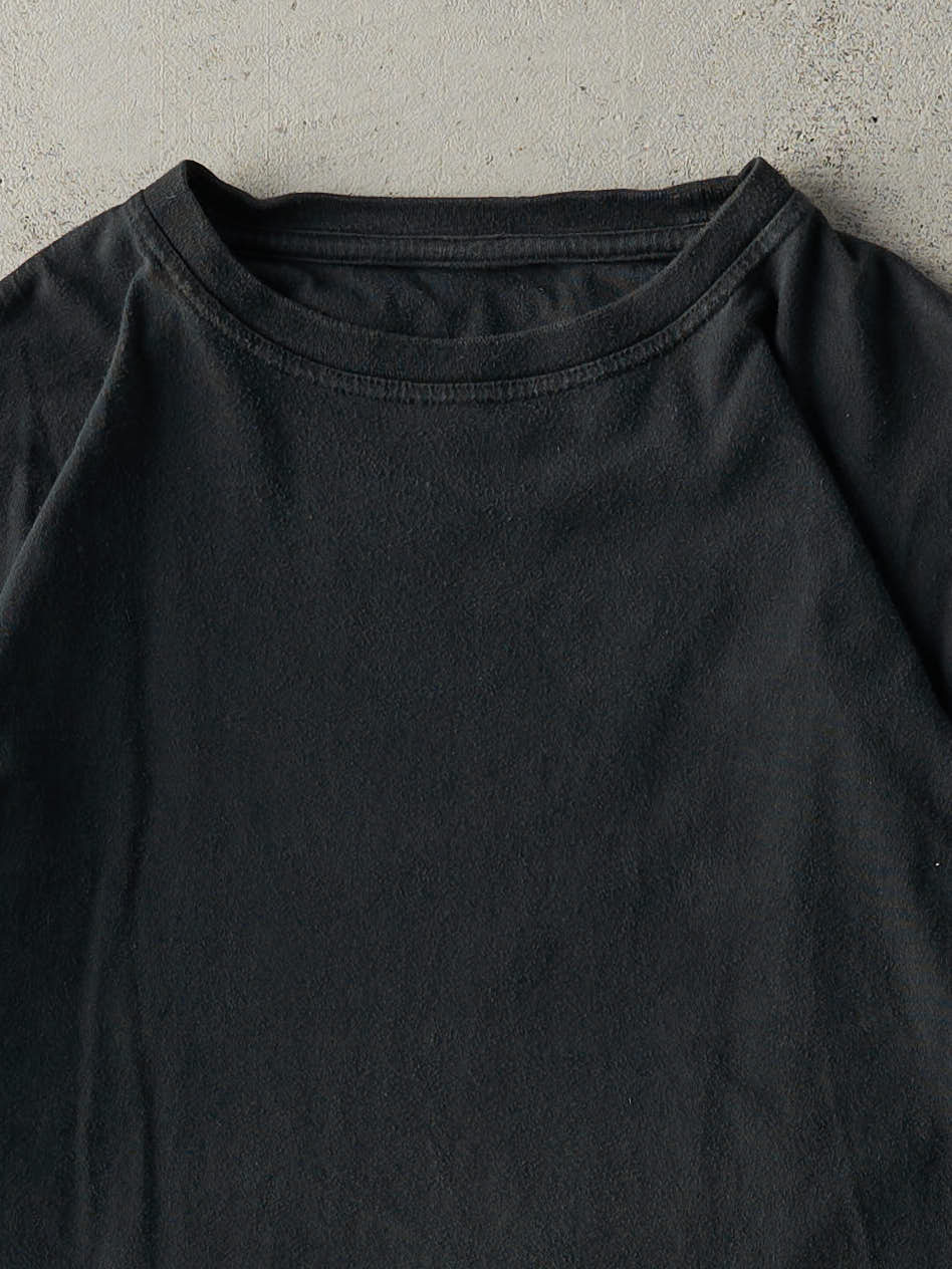 Vintage 90s Black Blank Tee (M)