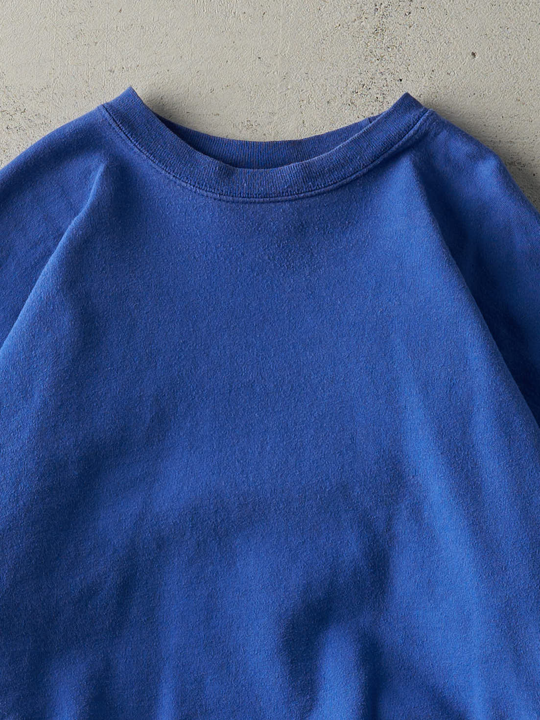 Vintage 90s Blue Blank Boxy Crewneck (L)