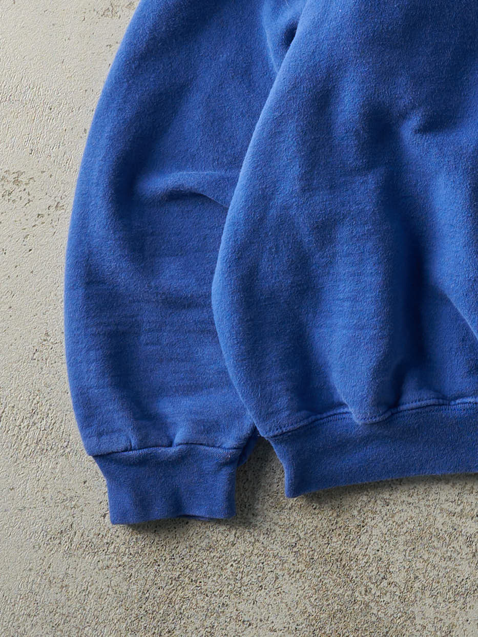 Vintage 90s Blue Blank Boxy Crewneck (L)