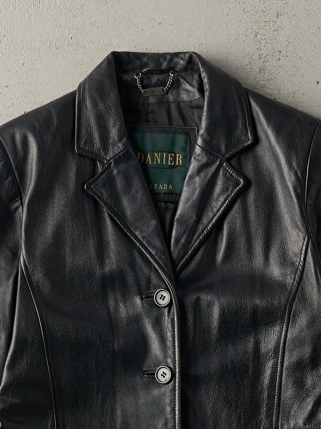 Vintage 90s Black Danier Leather Trench Coat (XS) – Rebalance Vintage