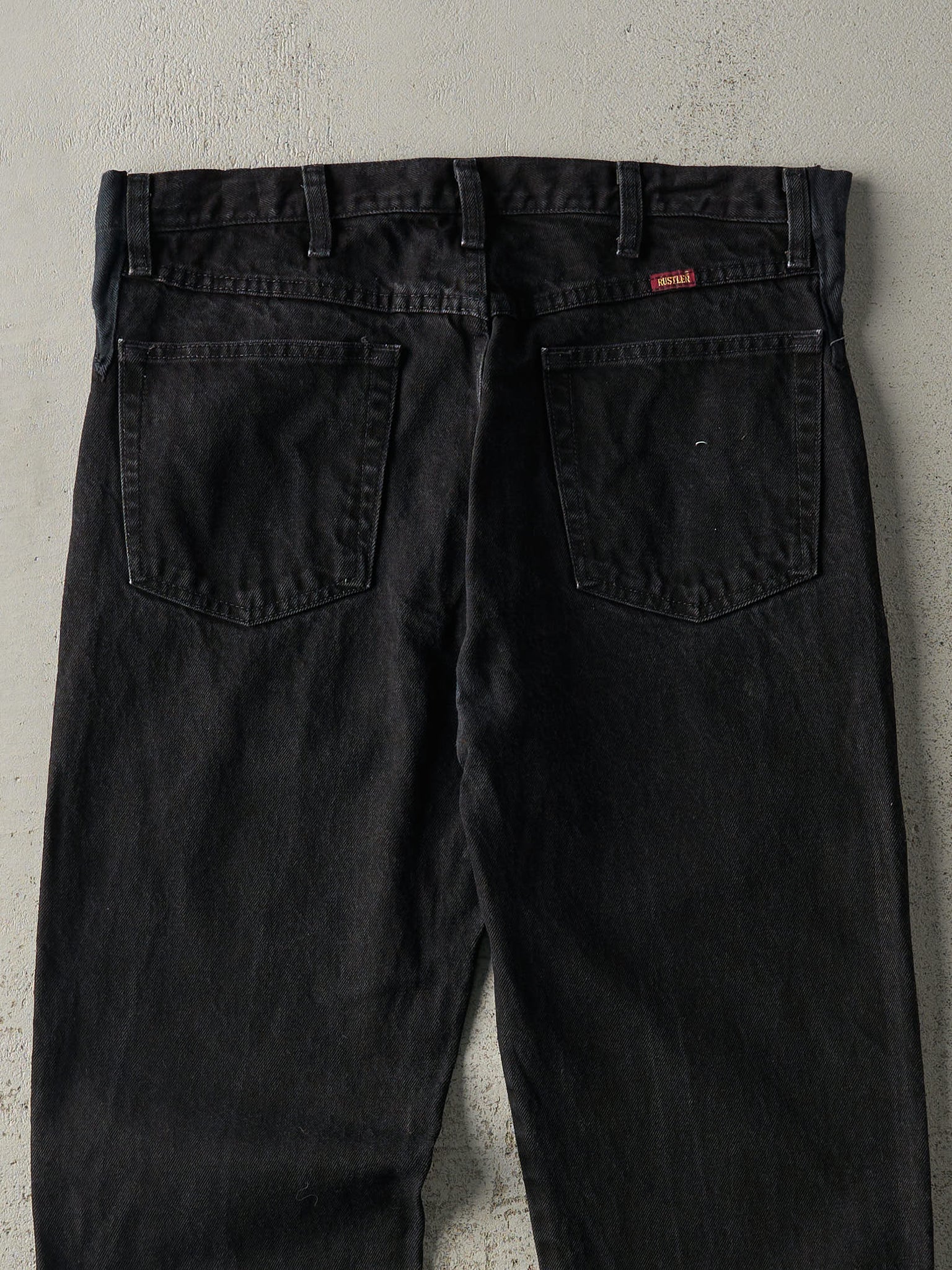 Vintage Y2K Black Rustler Denim Pants (34x30)