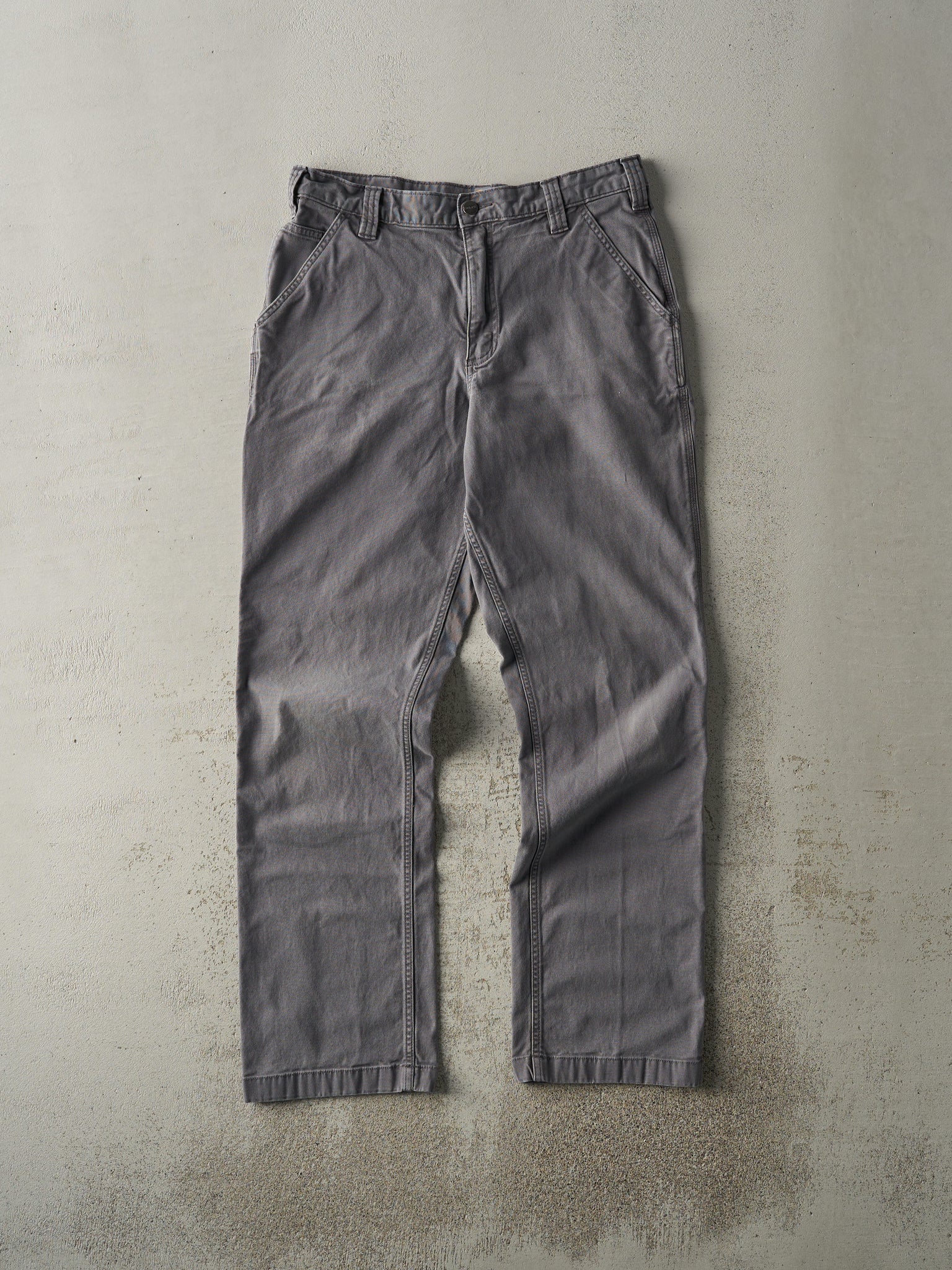 Vintage Y2K Grey Carhartt Lightweight Work Pants (33x32)