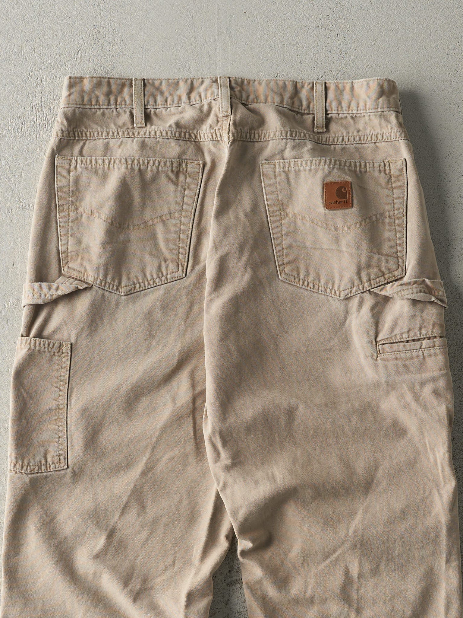 Vintage Y2K Beige Carhartt Lightweight Carpenter Pants (32x31)