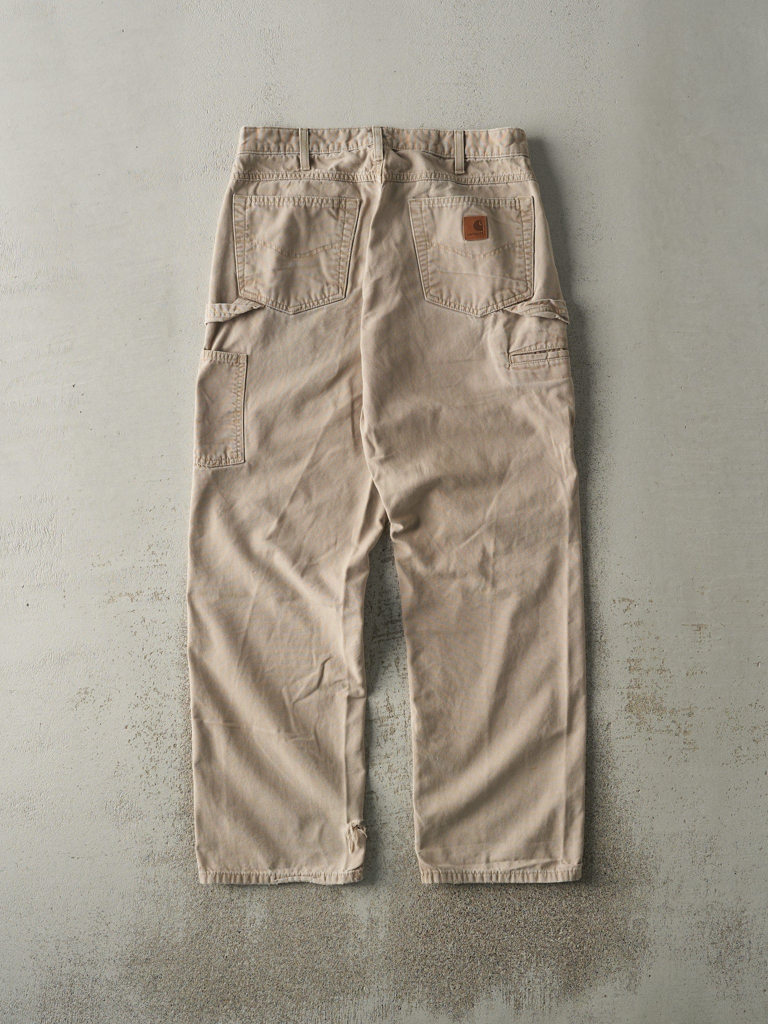 Vintage Y2K Beige Carhartt Lightweight Carpenter Pants (32x31)