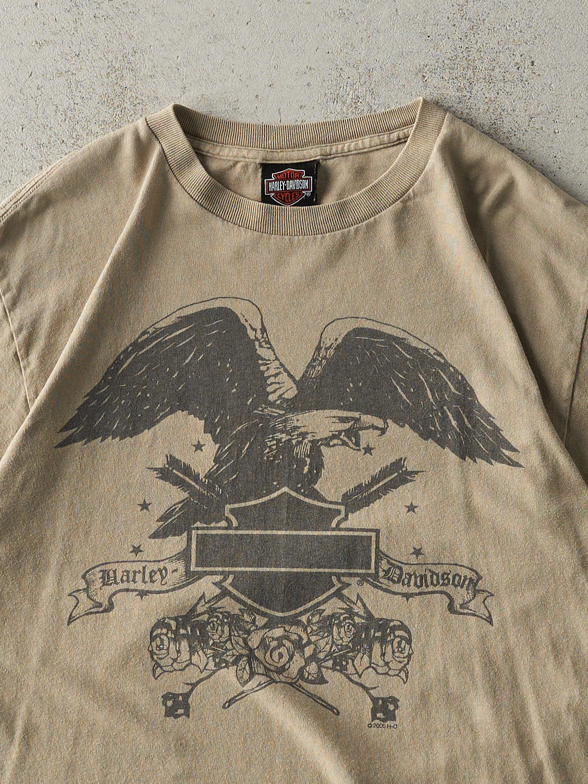 Vintage 06' Beige British Columbia Harley Davidson Tee (S)