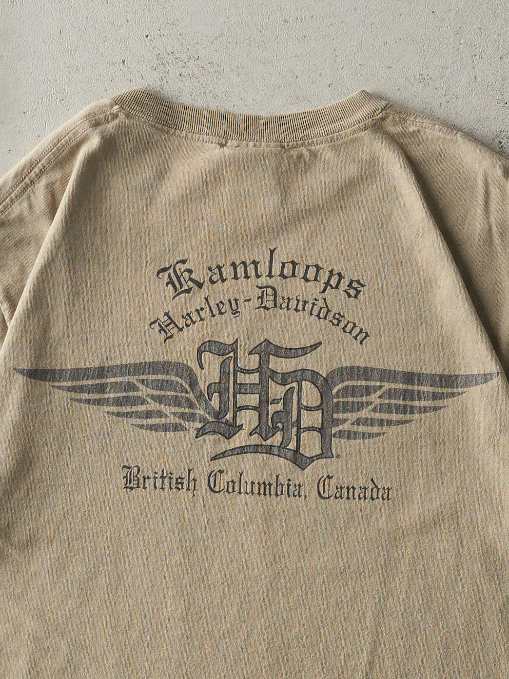 Vintage 06' Beige British Columbia Harley Davidson Tee (S)