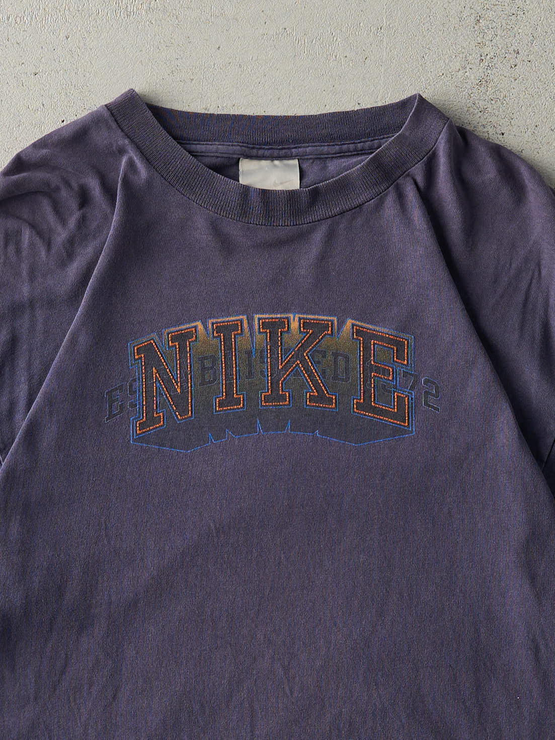 Vintage Y2K Faded Navy Blue Nike Tee (M)