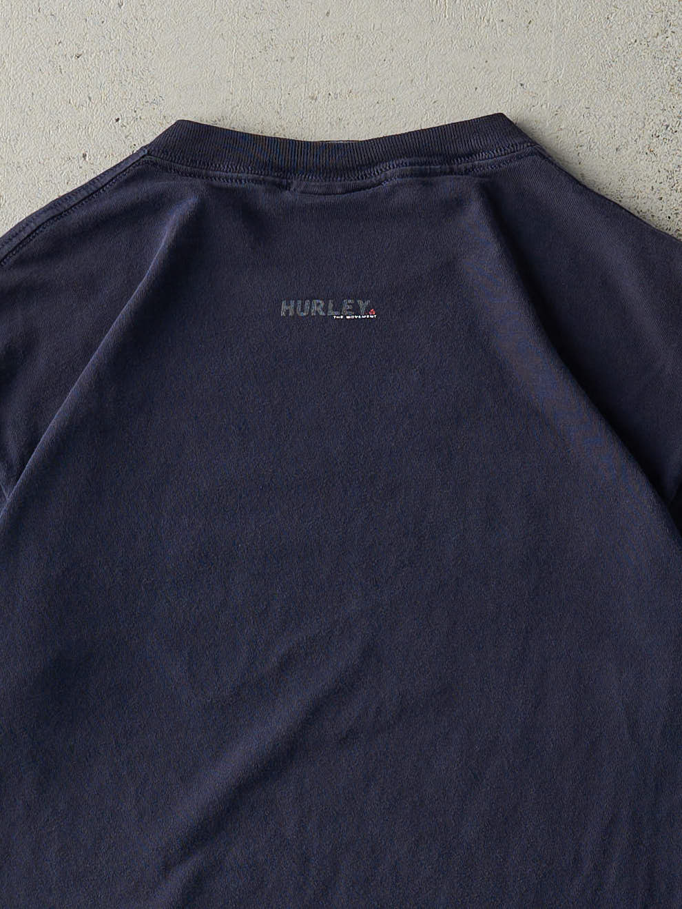 Vintage Y2K Navy Blue Hurley Logo Tee (S)