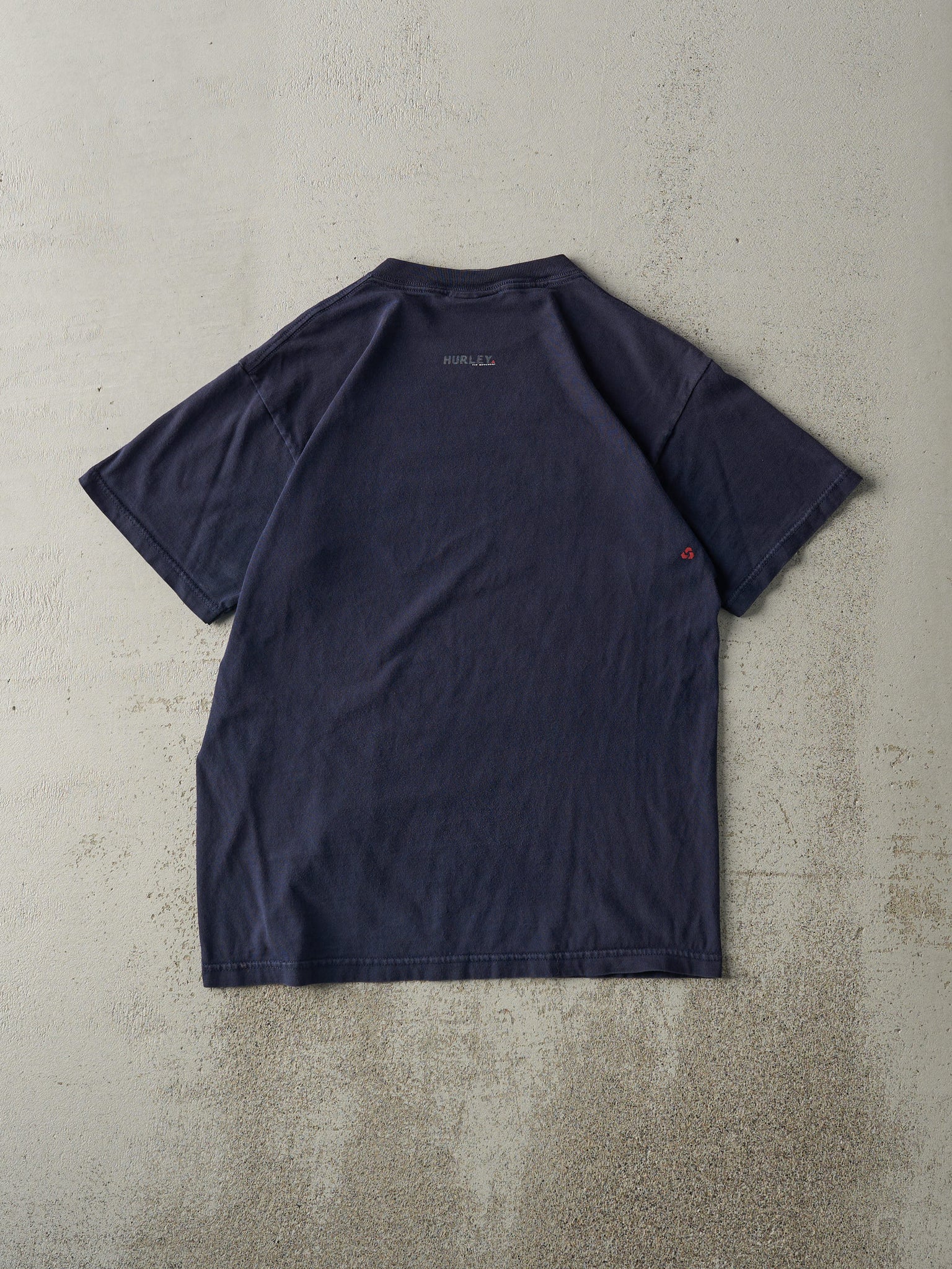 Vintage Y2K Navy Blue Hurley Logo Tee (S)