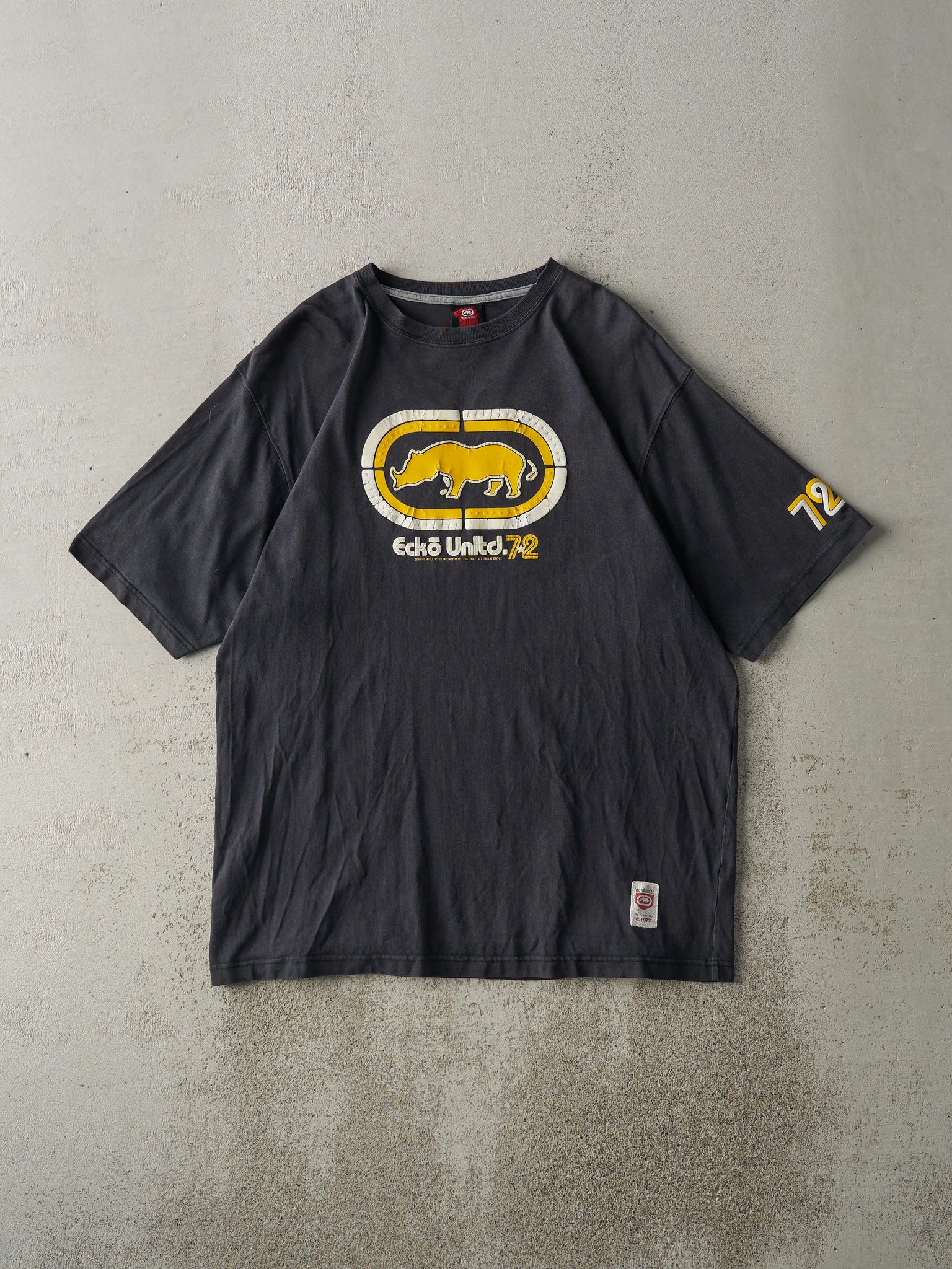 Vintage Y2K Faded Black Ecko Logo Tee (M/L)