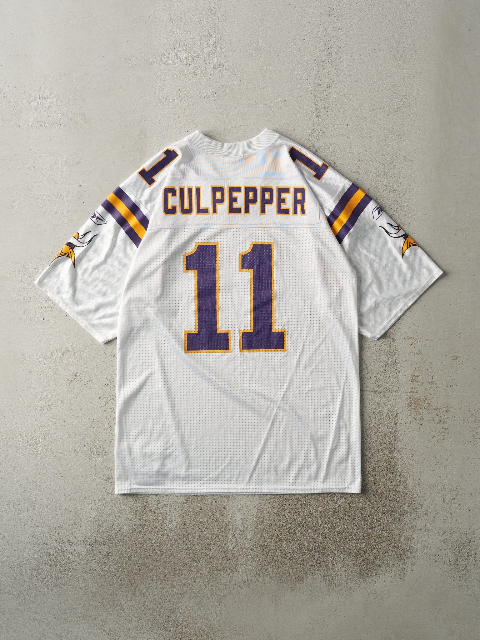 Vintage Y2K White Minnesota Vikings Dante Culpepper #11 Jersey (M)