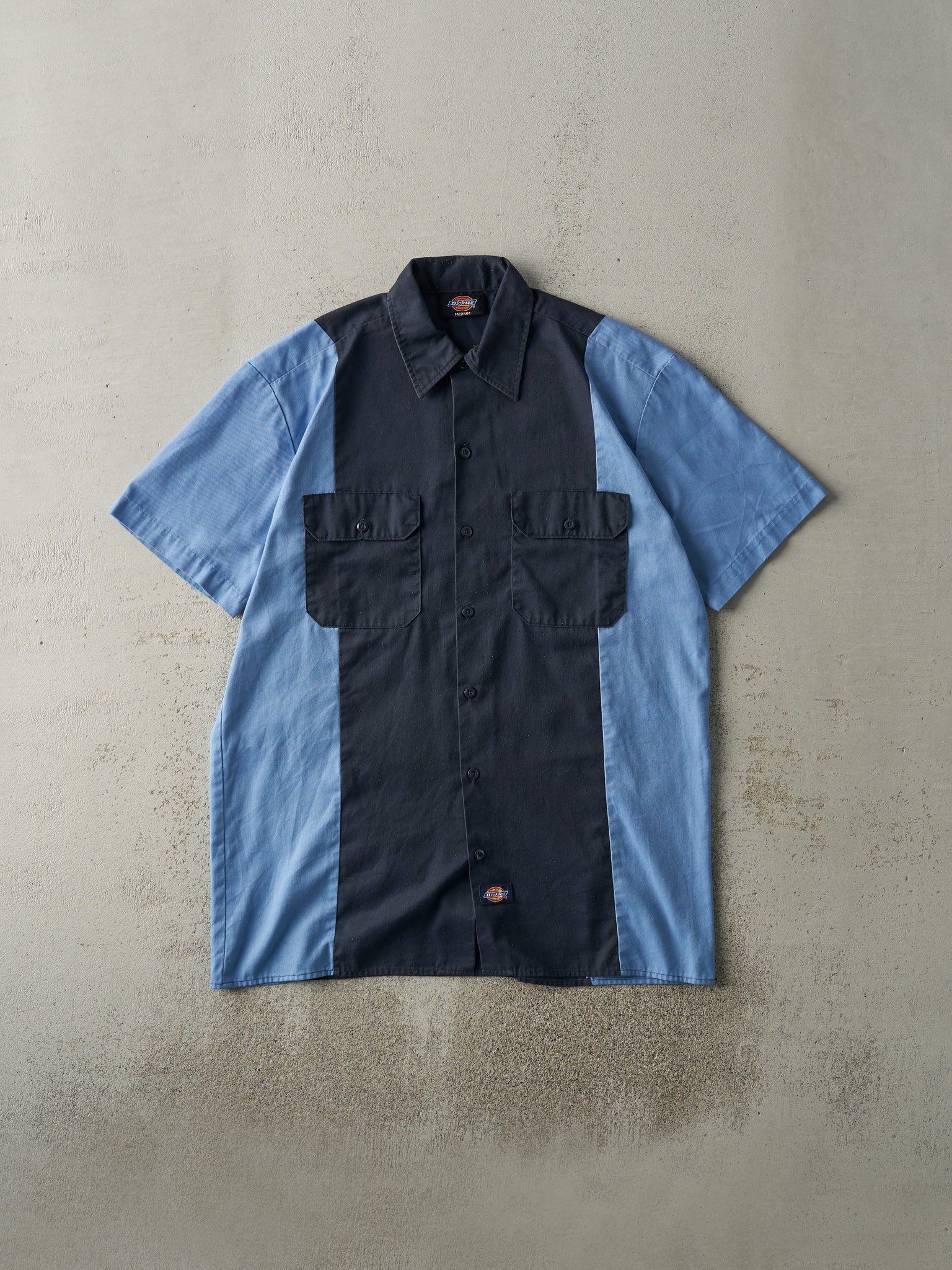 Vintage Y2K Navy Blue Two-Tone Dickies Button Up Shirt (M/L)