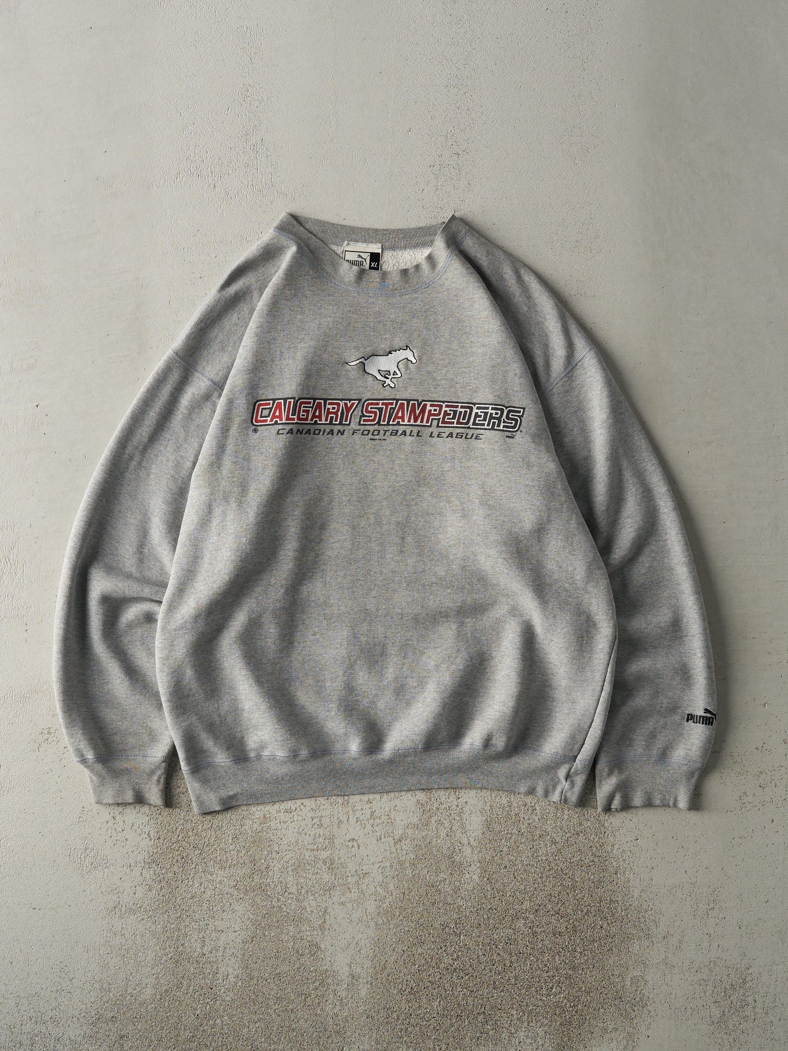 Vintage 01' Grey Calgary Stampeders Crewneck (L/XL)