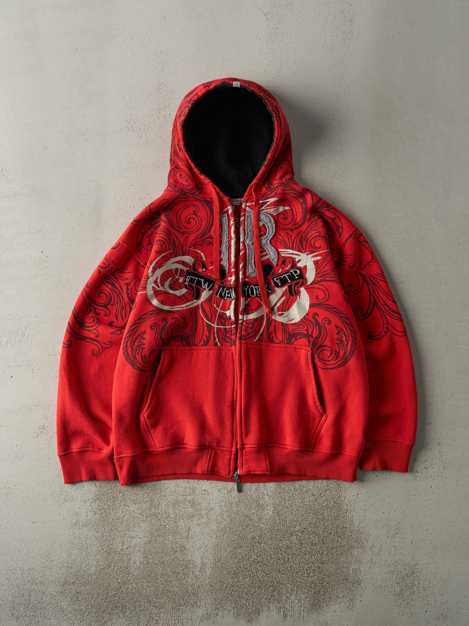 Vintage Y2K Red Johnny Blaze Zip Up Hoodie (XL)