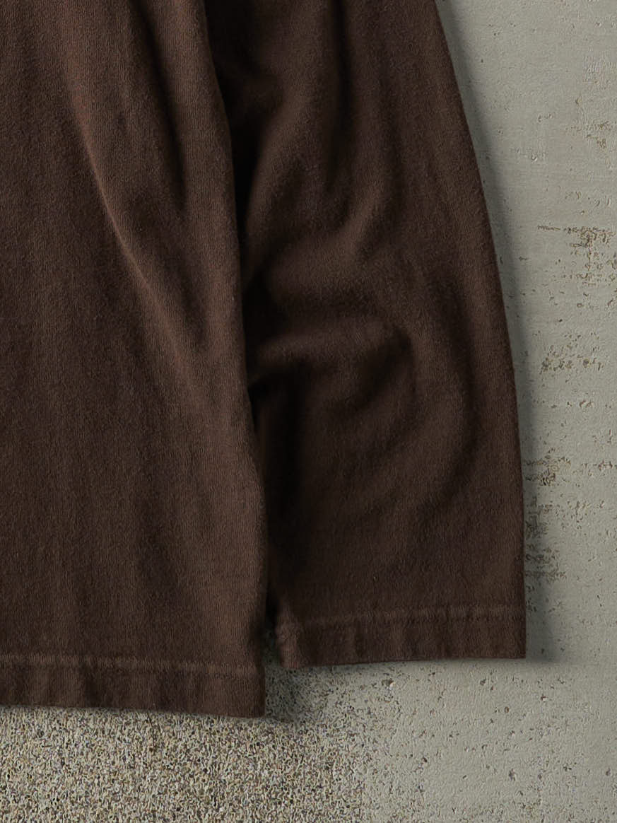 Vintage Y2K Brown Striped Long Sleeve (L)