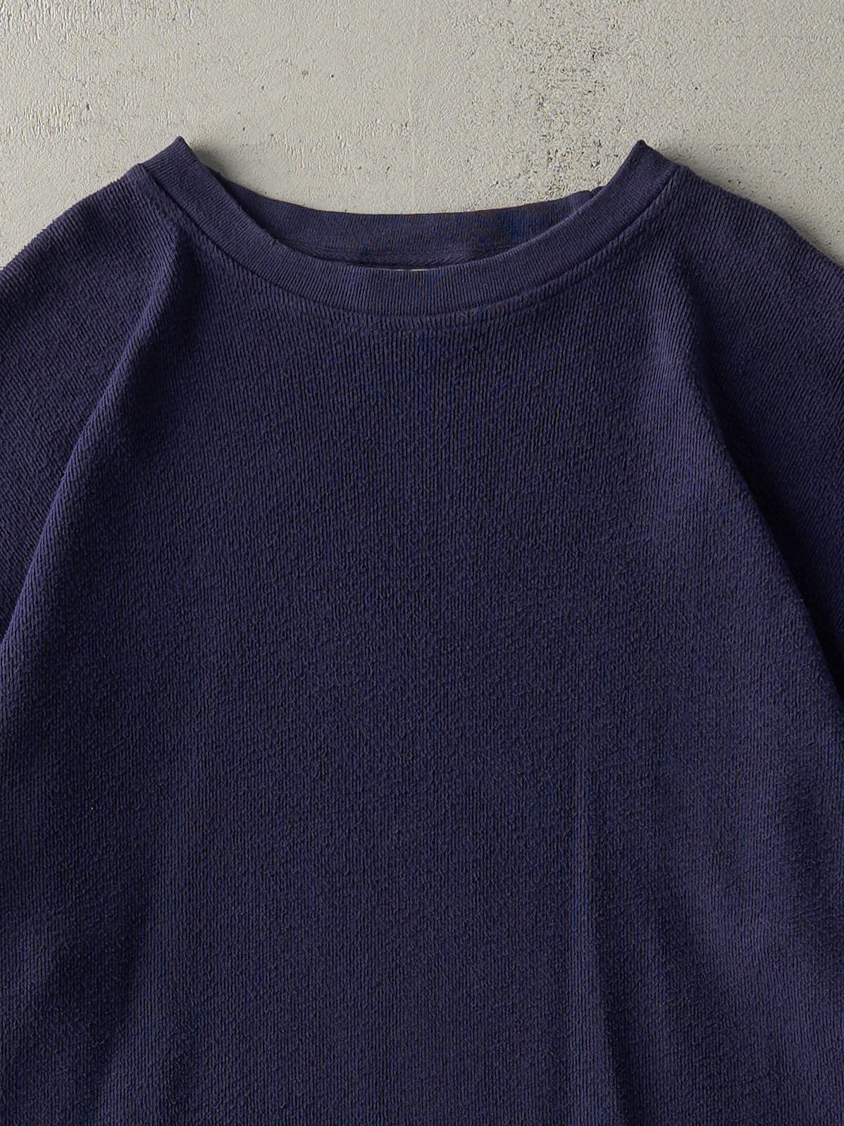 Vintage Y2K Navy Blue & Grey Thermal Long Sleeve (XL)