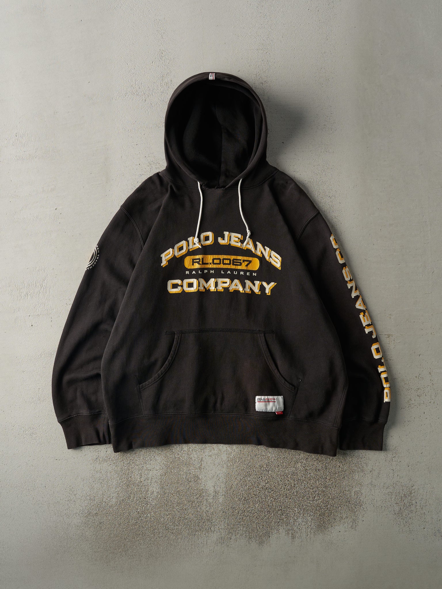 Vintage Y2K Black Polo Jeans Co Hoodie (L/XL)