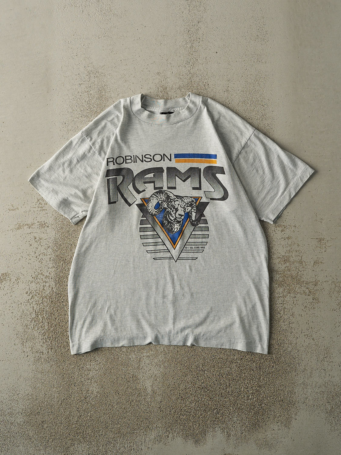 Vintage 93' Heather Grey Robinson Rams Single Stitch Tee (L)