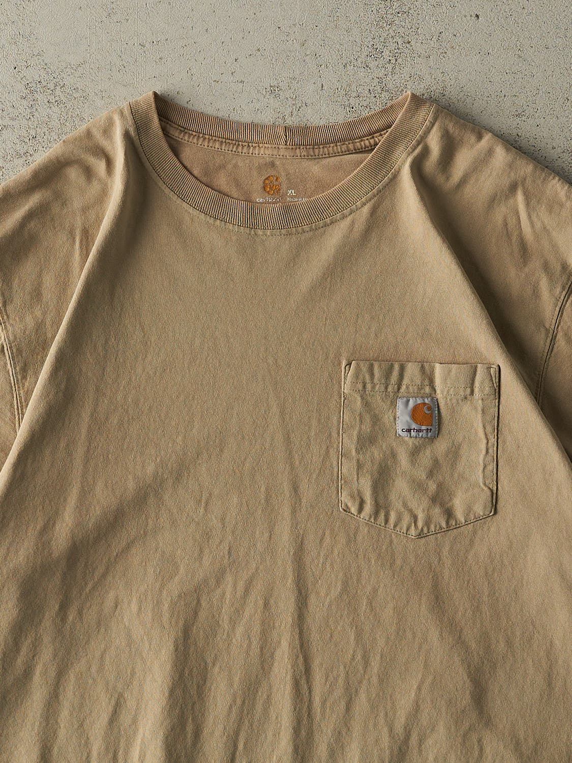 Vintage 90s Beige Carhartt Pocket Tee (XL/XXL)
