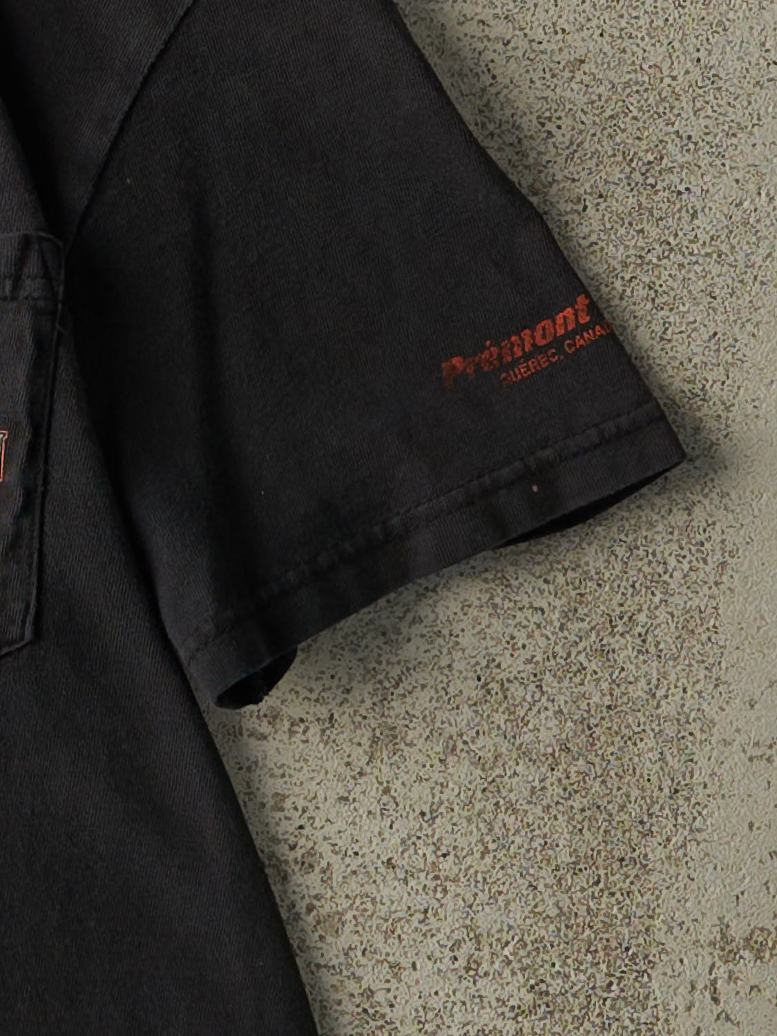 Vintage Y2K Faded Black Quebec Harley Davidson Pocket Tee (XS/S)