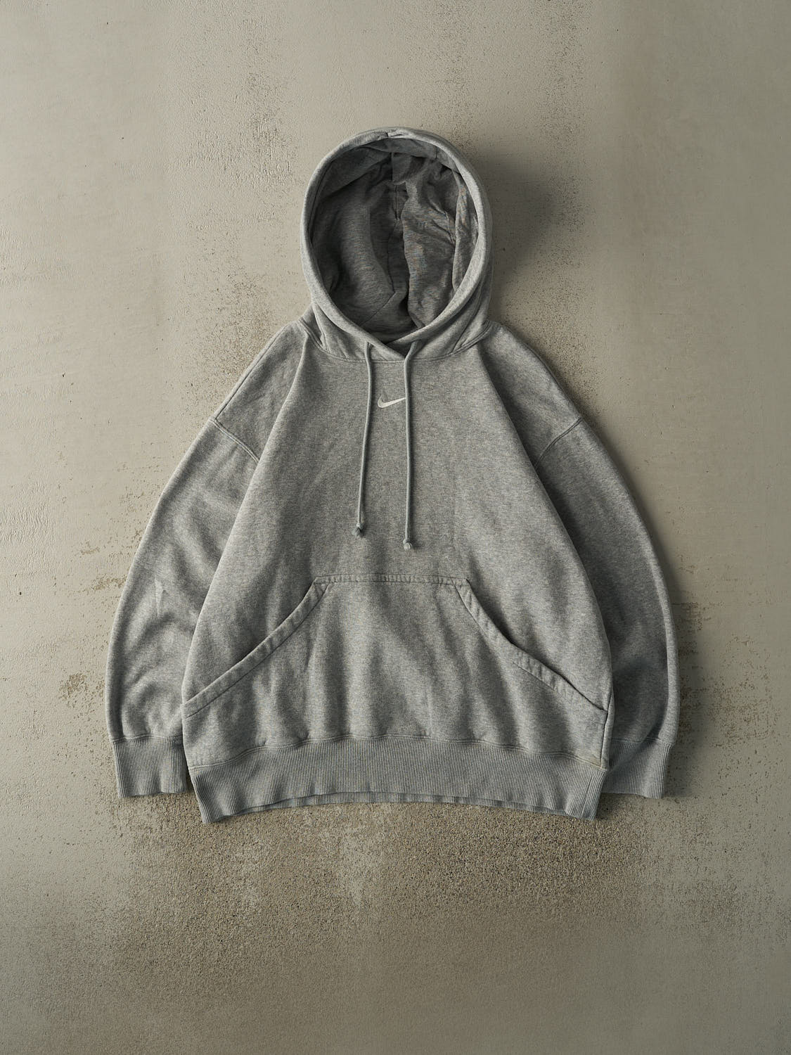 Vintage Y2K Grey Nike Middle Swoosh Hoodie (L)