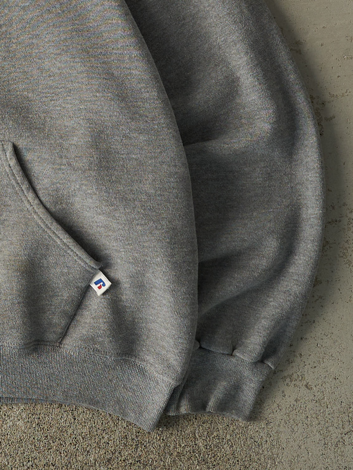 Vintage Y2K Grey CWU Russell Athletic Boxy Hoodie (L)