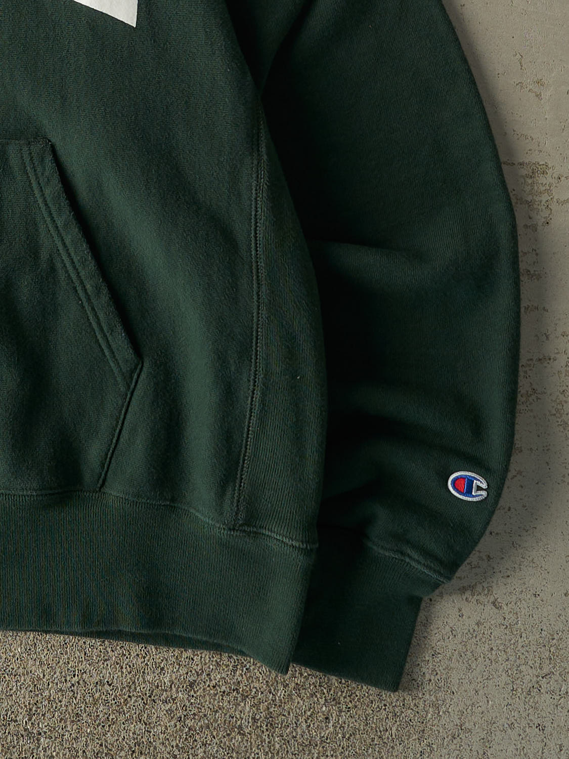 Vintage Y2K Green Maine Champion Reverse Weave Hoodie (L/XL)