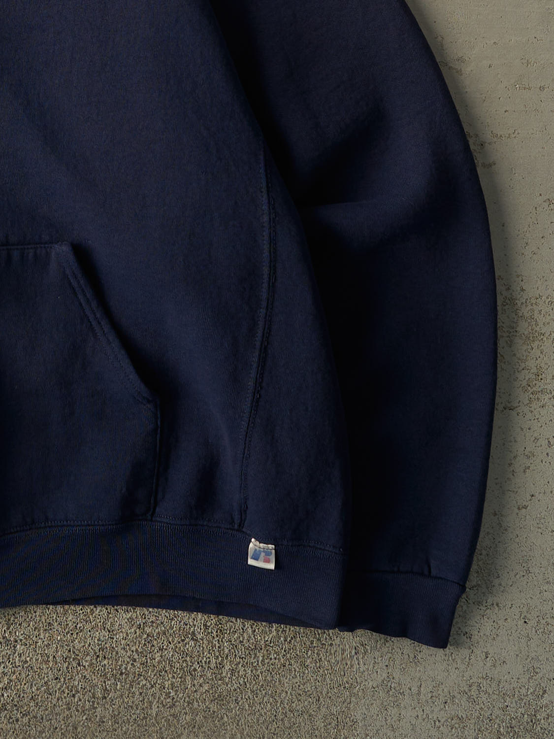 Vintage 90s Navy Blue Russell Athletic Embroidered Zip Up Hoodie (L/XL)