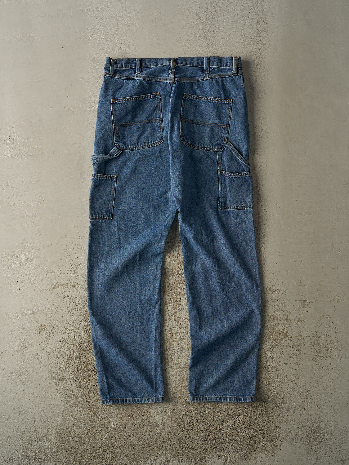 Vintage 90s Mid Wash Full Blue Carpenter Jeans (35x34)
