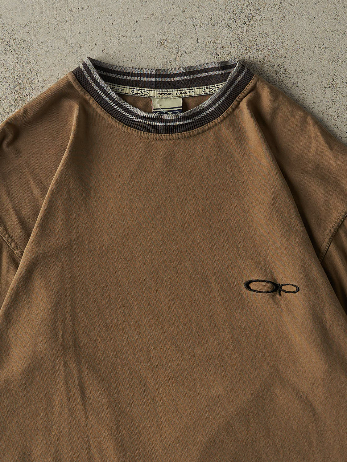 Vintage Y2K Green Ocean Pacific Embroidered Ringer Tee (M/L)