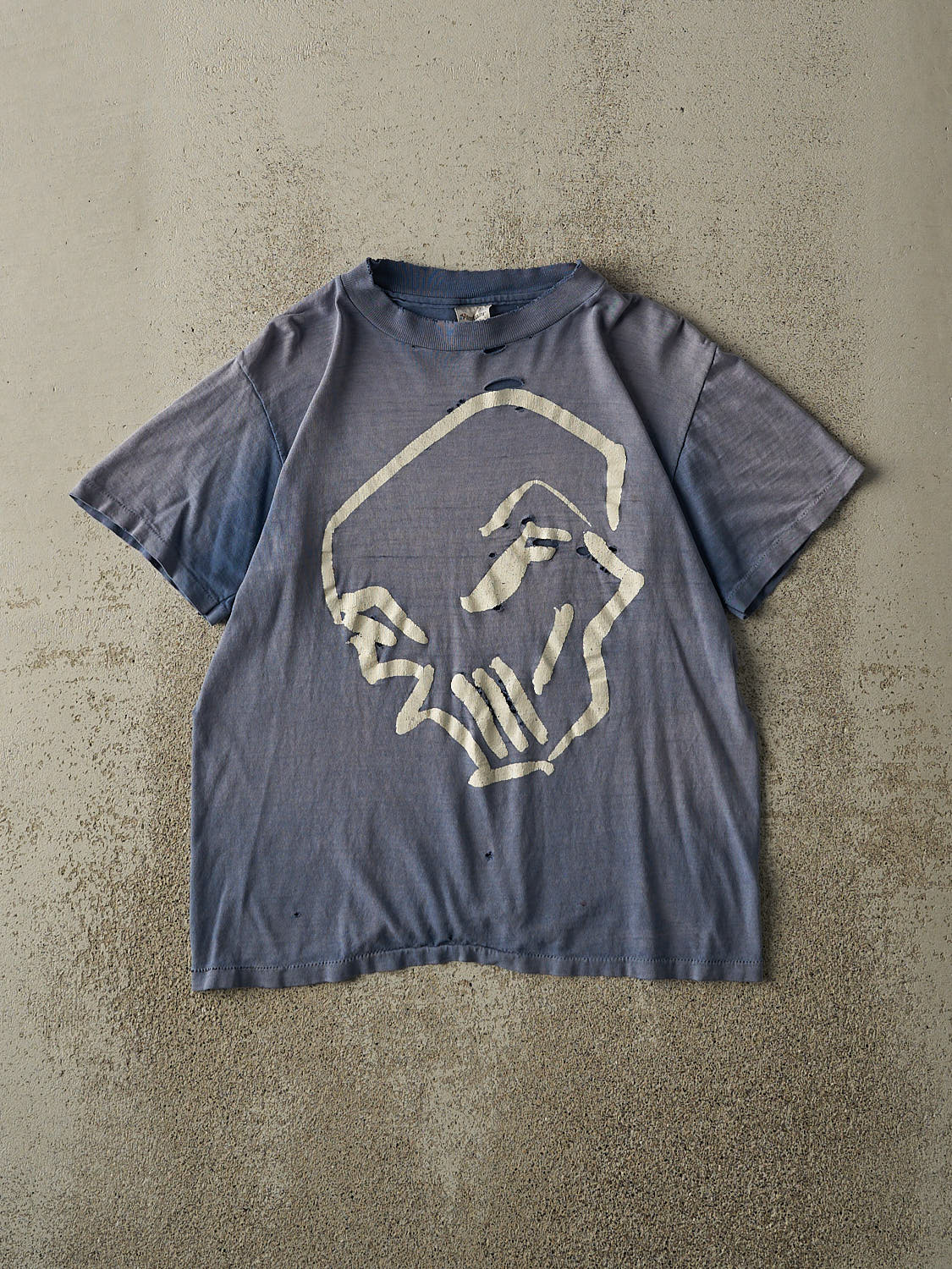 Vintage RARE 90s Sun Faded Blue Powell Peralta Skateboards Single Stitch Tee (S/M)