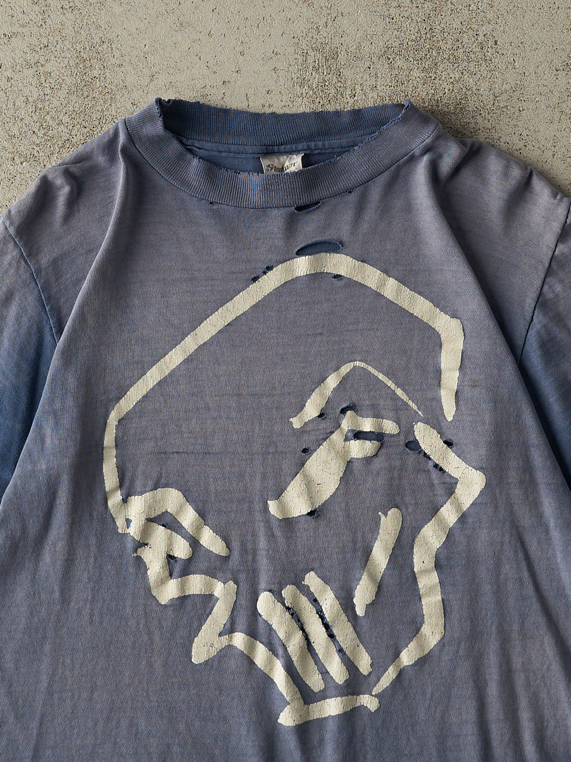 Vintage RARE 90s Sun Faded Blue Powell Peralta Skateboards Single Stitch Tee (S/M)