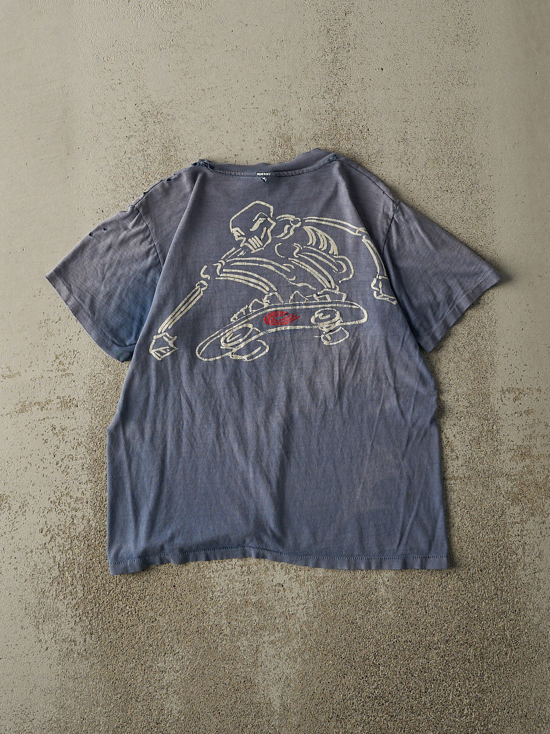 Vintage RARE 90s Sun Faded Blue Powell Peralta Skateboards Single Stitch Tee (S/M)