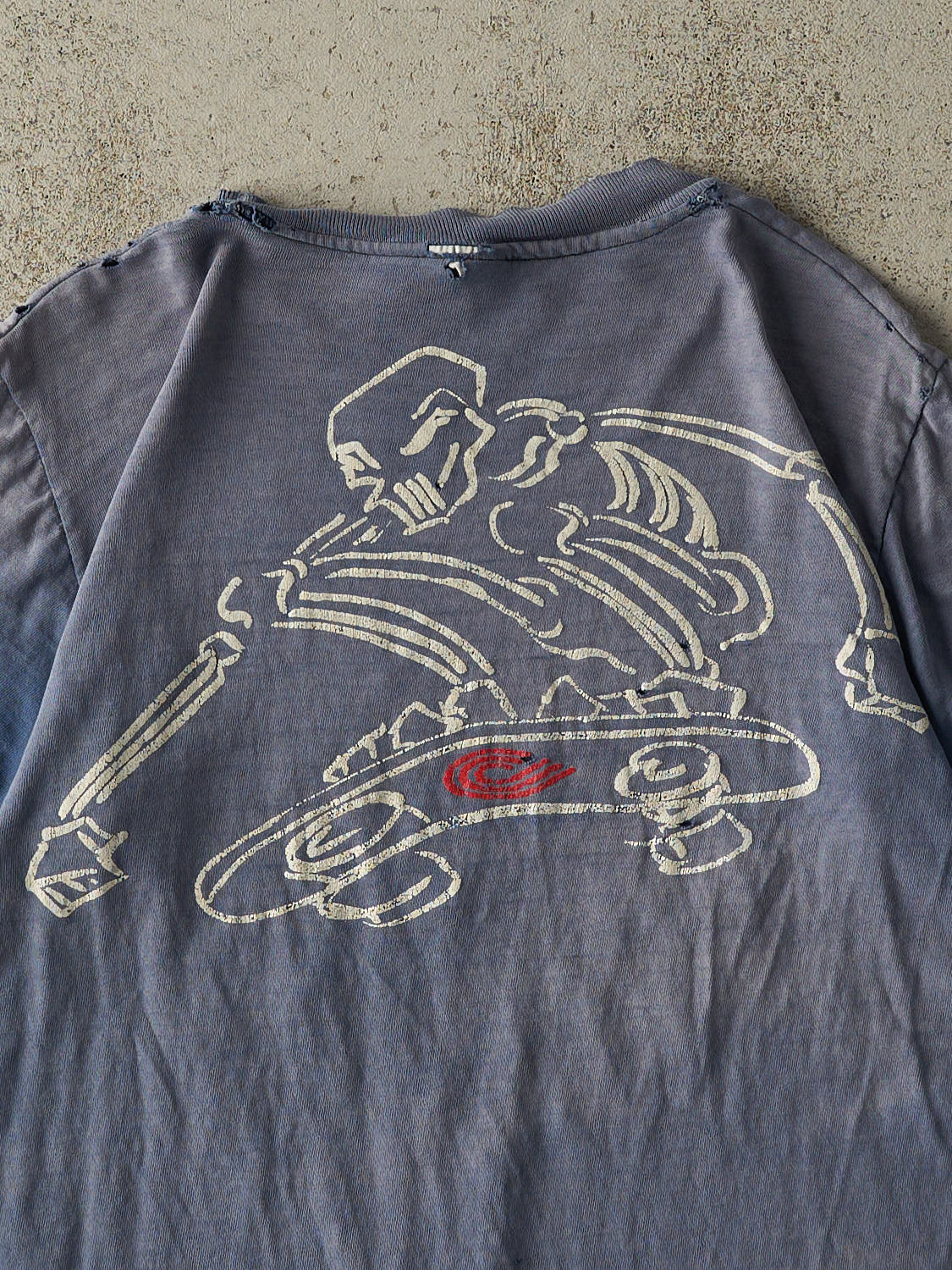 Vintage RARE 90s Sun Faded Blue Powell Peralta Skateboards Single Stitch Tee (S/M)