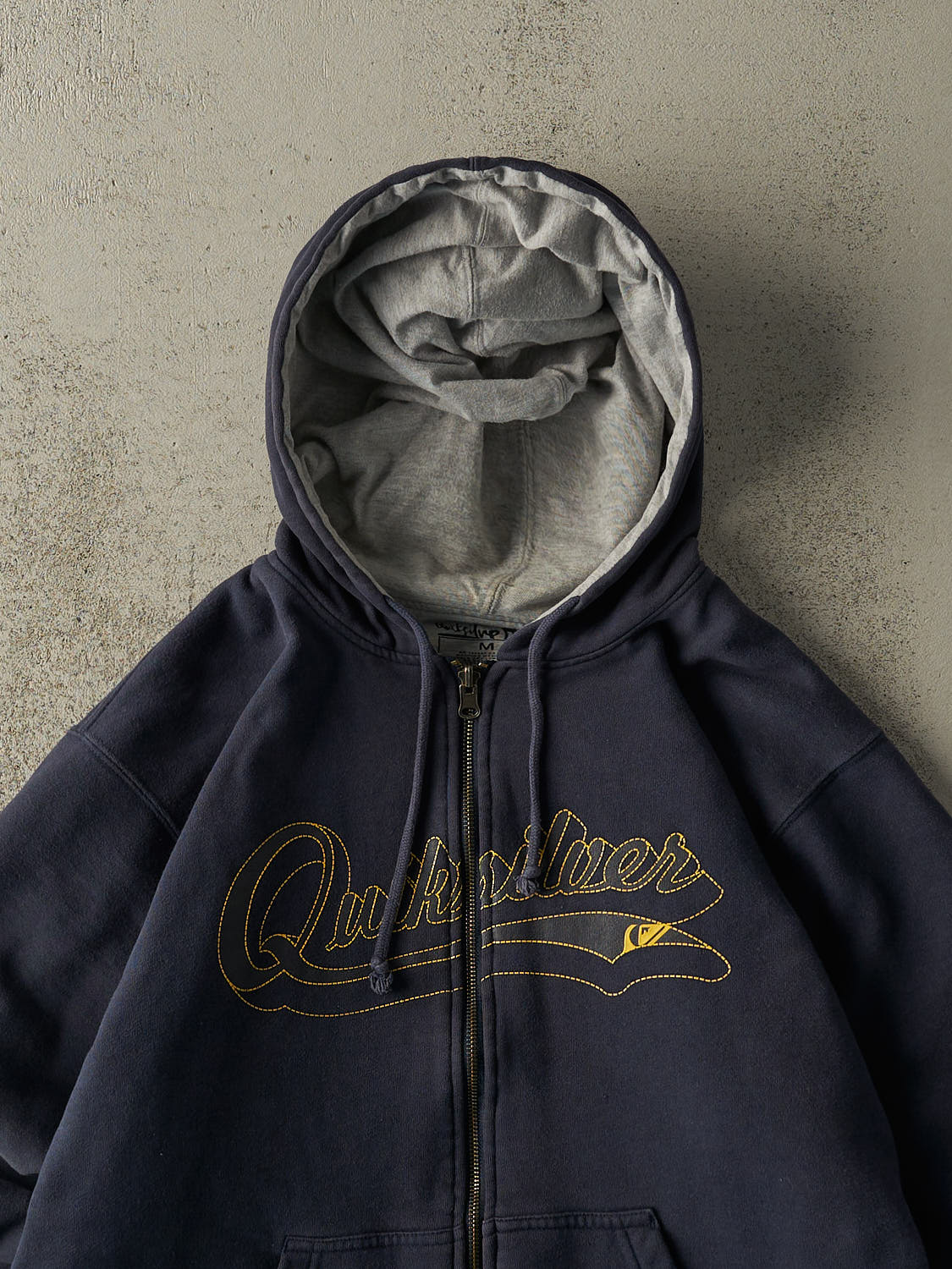 Vintage Y2K Navy Blue Quiksilver Reversible Zip Up Hoodie (M/L)