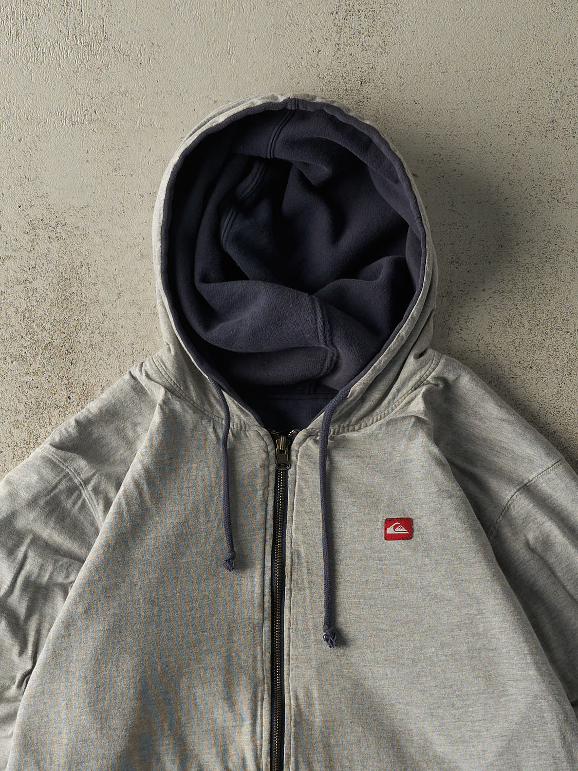 Vintage Y2K Navy Blue Quiksilver Reversible Zip Up Hoodie (M/L)