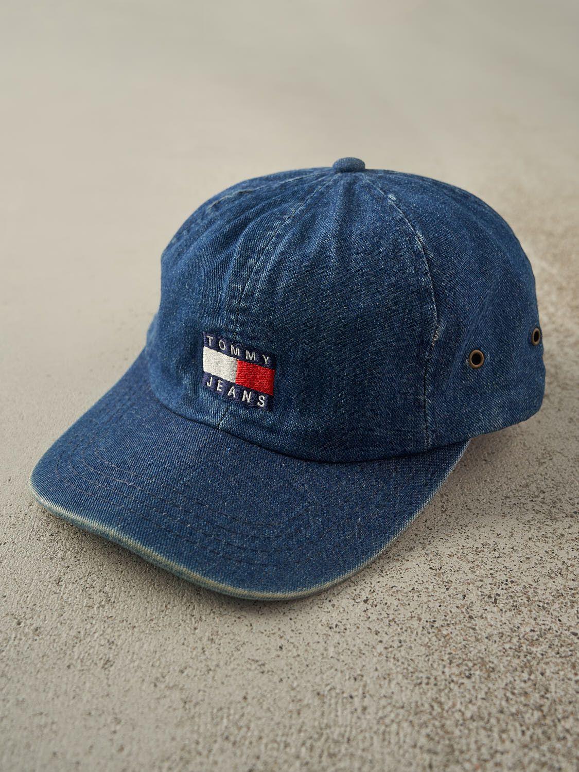 Vintage 90s Mid Wash Tommy Jeans Embroidered Denim Strapback