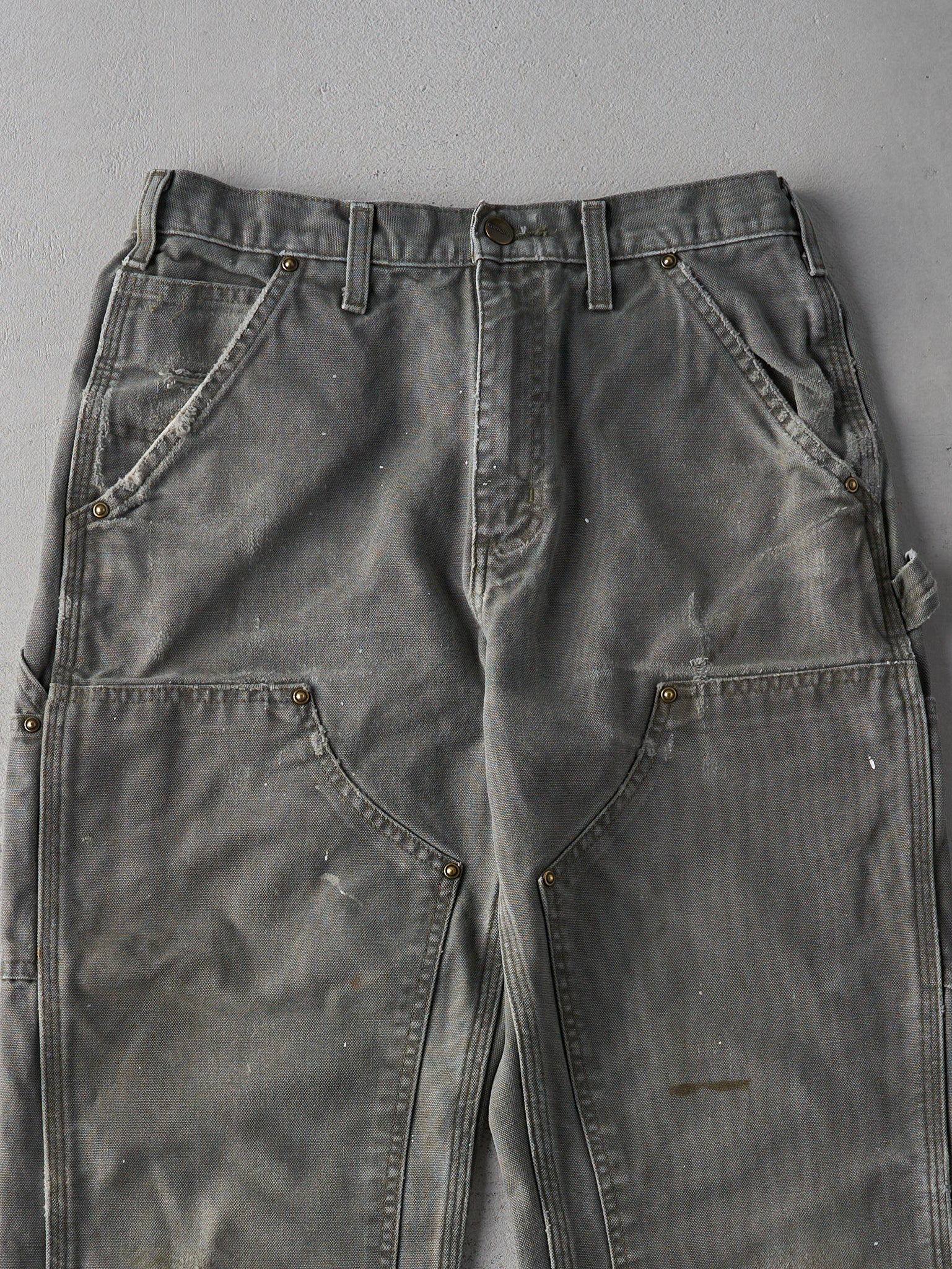 Vintage 90s Green Dungaree Carhartt Double Knee Carpenter Pants (29x28)