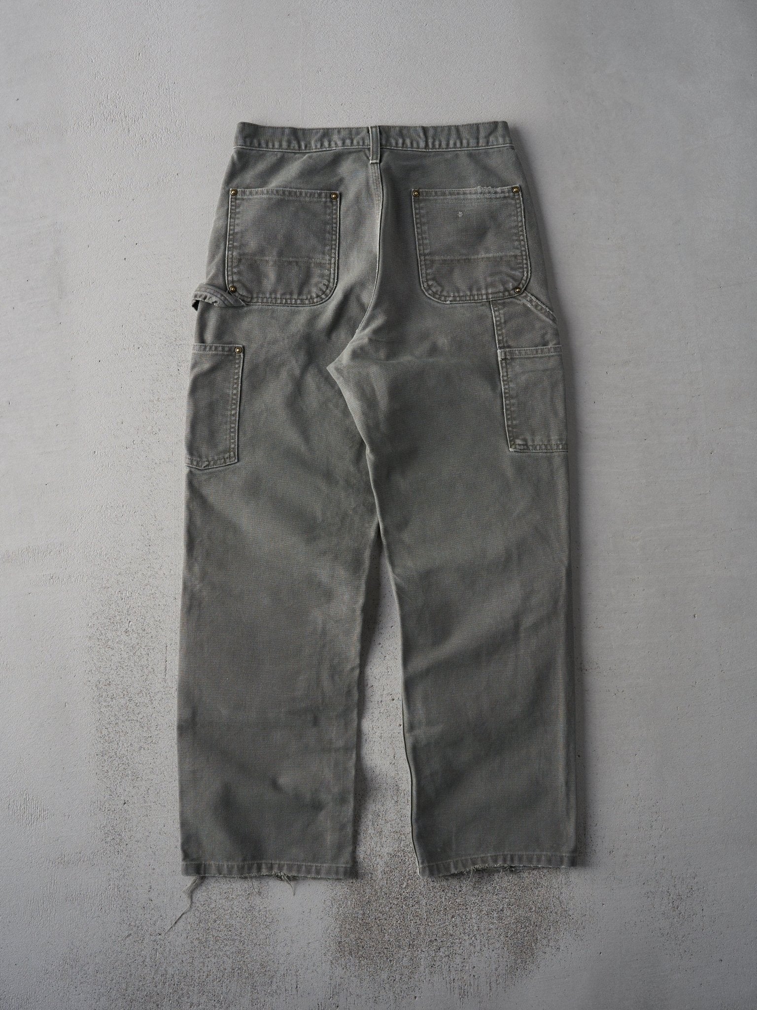 Vintage 90s Green Dungaree Carhartt Double Knee Carpenter Pants (29x28)