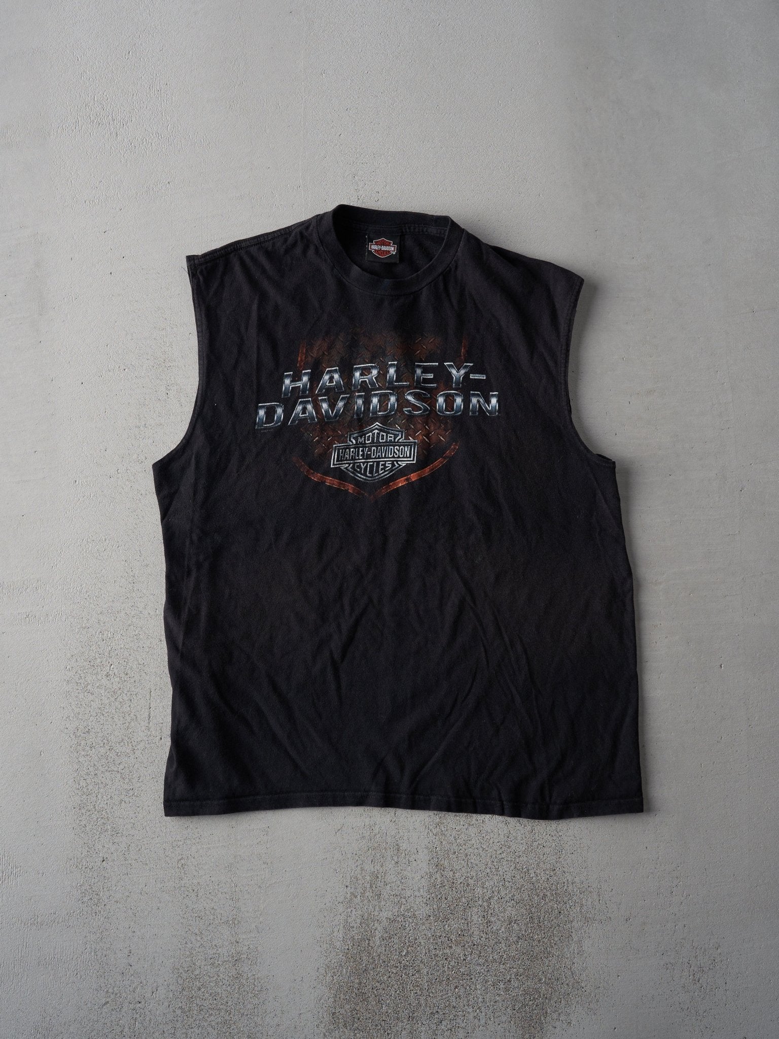 Vintage Y2K Black Detroit & Taylor Harley Davidson Tank (L)