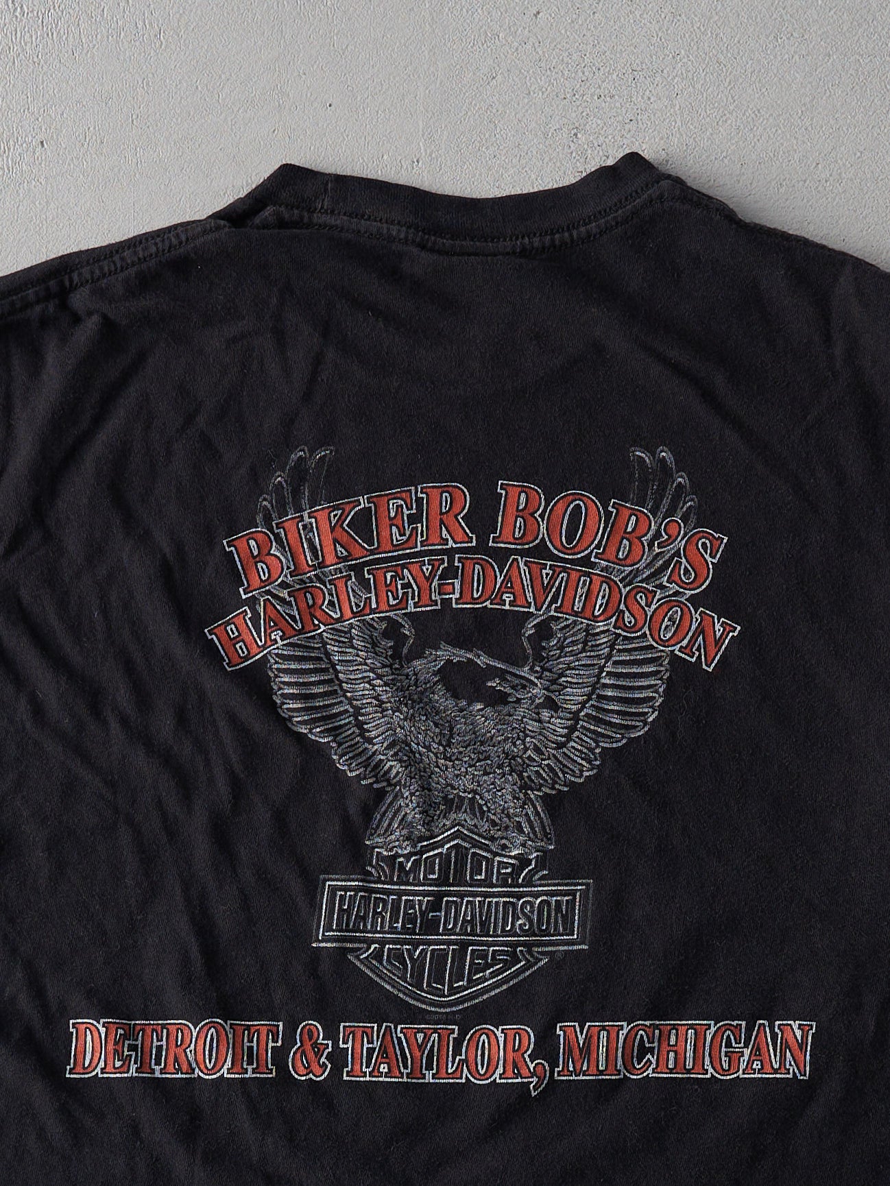 Vintage Y2K Black Detroit & Taylor Harley Davidson Tank (L)