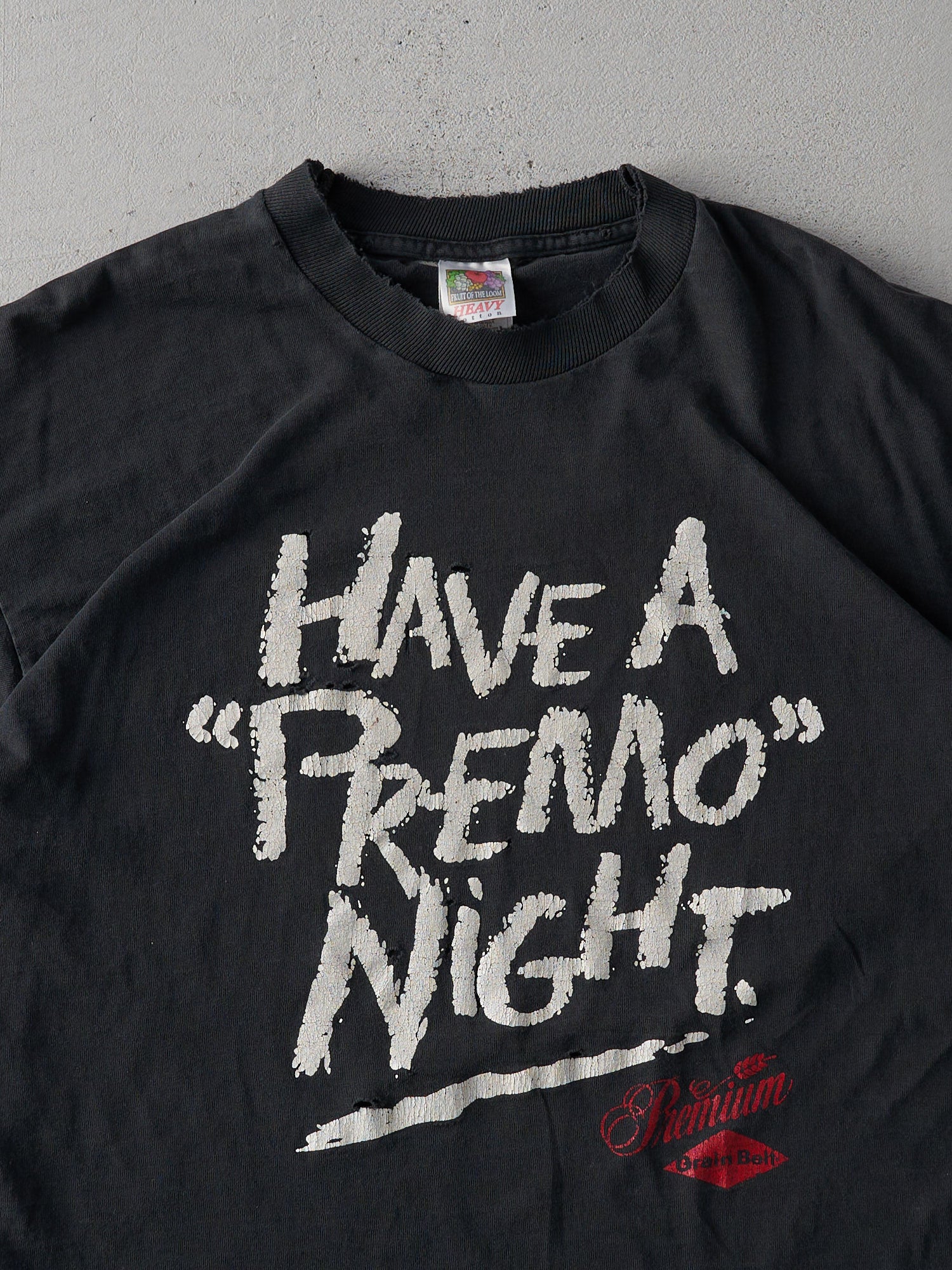 Vintage 90s Faded Black "Have A Premo Night" Beer Tee (M)