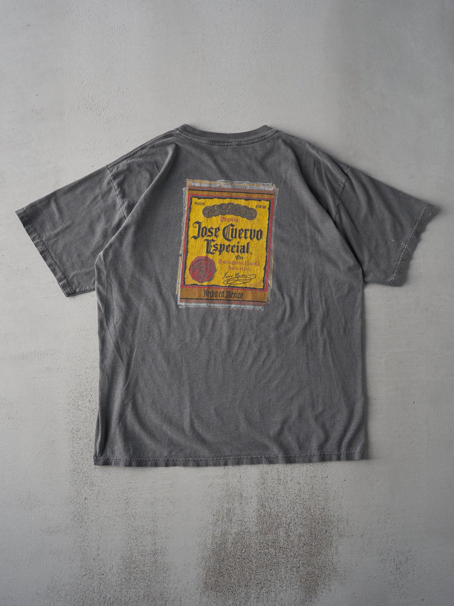 Vintage 90s Washed Grey Jose Cuervo Tee (L)