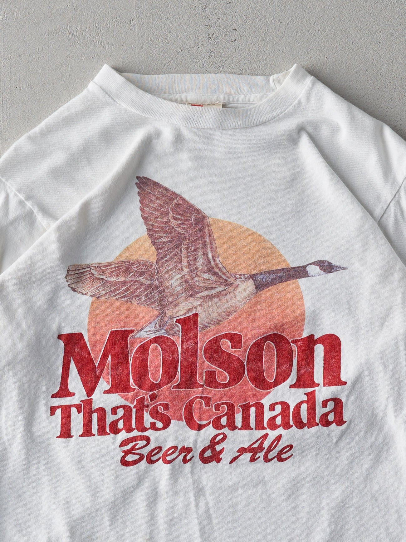 Vintage 80s White Molson Canadian Long Sleeve (XS)